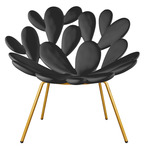Filicudi Chair - Overstock - Black and Brass