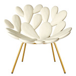 Filicudi Chair - Overstock - White and Brass