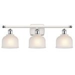 Dayton Bathroom Vanity Light - Overstock - White / Polished Chrome / White