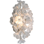 Jasmine Wall Sconce - Overstock - Silver Leaf / Clear