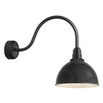 Deep Reflector Wall Light - Overstock - Gloss Black