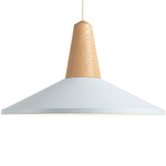 Eikon Shell Pendant - Open Box - Oak / Sky Blue