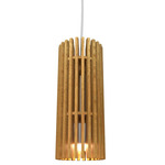 Stecche Di Legno Mini Cylinder Pendant - Overstock - Blonde Freijo