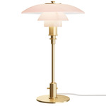 PH 3/2 Glass Table Lamp - Pale Rose / Brass / Pale Rose