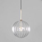 Dries Pendant - Open Box - Lacquered Burnished Brass / Dries Ribbon