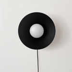 Arundel Orb Plug-In Surface Mount - Overstock - Black Canopy / Black Shade