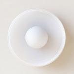 Disc Orb Surface Mount - Overstock - Black Canopy / Opaline