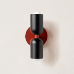 Up Down Slim Wall Sconce - Overstock - Oxide Red / Black