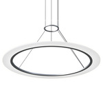 Arctic Ring Pendant - Overstock - Bright Satin Aluminum / Frosted