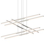 Tik-Tak Stack 3 Tier Pendant - Overstock - Satin Nickel / White