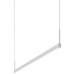 Thin-Line Two Sided Pendant - Overstock - Satin White / White Acrylic