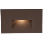 120V LED100 Horizontal Scoop Step Light AMBER - Overstock - Bronze on Aluminum