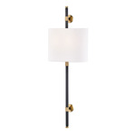 Bowery Torchiere Wall Sconce - Overstock - Aged Old Bronze / White