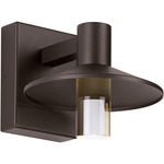 Ash Outdoor Wall Sconce w/Clear Cylinder 2700K - Overstock - Bronze / Clear