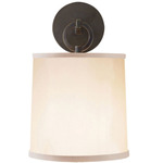 French Cuff Wall Sconce - Overstock - Bronze / Silk
