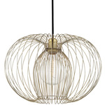 Jasmine Pendant - Overstock - Polished Brass / Black