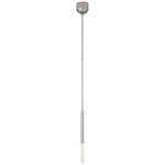 Rousseau Tube Pendant - Overstock - Polished Nickel / Etched Crystal
