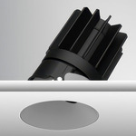 Luca 2.7 inch Round TruColor RGBTW 24V Trimless ADJ Downlight - Haze Satin Silver