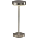 Tommy Portable Table Lamp - Brushed Steel / Frosted
