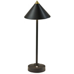 Ritchie Portable Table Lamp - Black / Frosted
