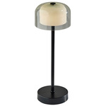 Benji Portable Table Lamp - Black / Clear / White