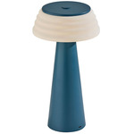 Jacky Portable Table Lamp - Dusty Blue / White
