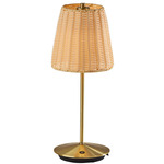 Andy Table Lamp - Antique Brass / Rattan