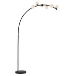Ronan Arc Floor Lamp - Black / White