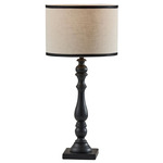 Zeek Table Lamp - Black / Cream / Black Trim