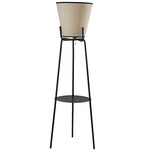 Zeek Shelf Floor Lamp - Black / Cream / Black Trim