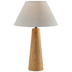 Brayden Tapered Table Lamp - Natural Wood / Off White