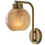 Atticus Wall Sconce - Antique Brass / Amber