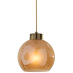 Atticus Pendant - Antique Brass / Amber