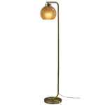 Atticus Floor Lamp - Antique Brass / Amber