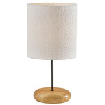Brielle Table Lamp - Natural Wood / White