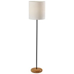 Brielle Floor Lamp - Natural Wood / White