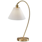 Delaney Table Lamp - Antique Brass / Off White