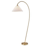 Delaney Floor Lamp - Antique Brass / Off White