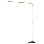 Cullen Floor Lamp - Antique Brass / Frosted