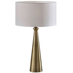 Linda Table Lamp - Antique Brass / White Linen