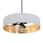 Celine Convertible Pendant - Black / White / Gold