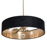 Celine Convertible Pendant - Satin Brass / Black / Gold
