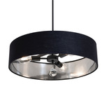 Celine Convertible Pendant - Black / Black / Silver