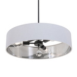 Celine Convertible Pendant - Black / White / Silver