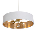 Celine Convertible Pendant - Satin Brass / White / Gold