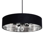 Celine Convertible Pendant - Black / Black / Silver