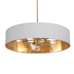 Celine Convertible Pendant - Satin Brass / White / Gold
