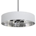 Celine Convertible Pendant - Black / White / Silver