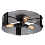 Dana Ceiling Light - Black / Smoke