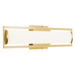 Jordan Color-Select Bathroom Vanity Light - Antique Brass / Frosted